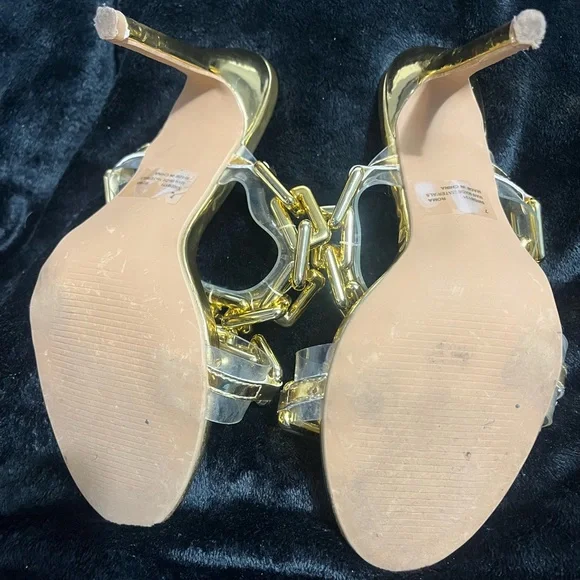 Cape Robbin Gold Chain Stiletto Heels - Picture 10 of 16